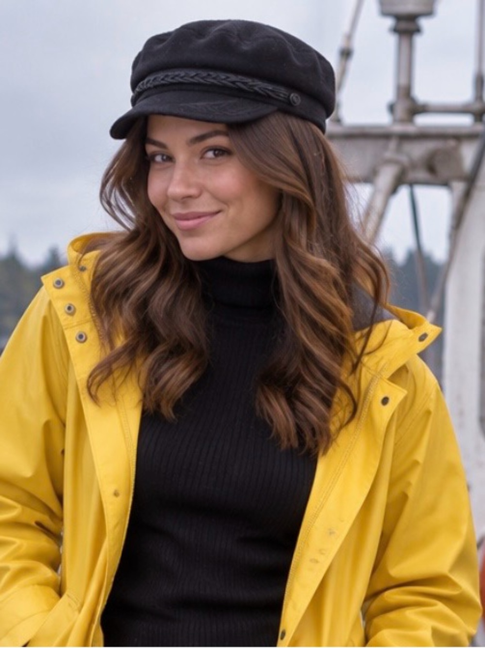 Classic Black Wool Greek Fisherman’s Cap
